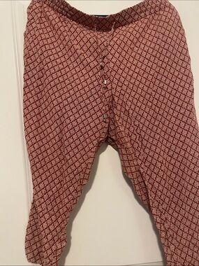 Old Navy Burgundy Geometric Lounge Pants